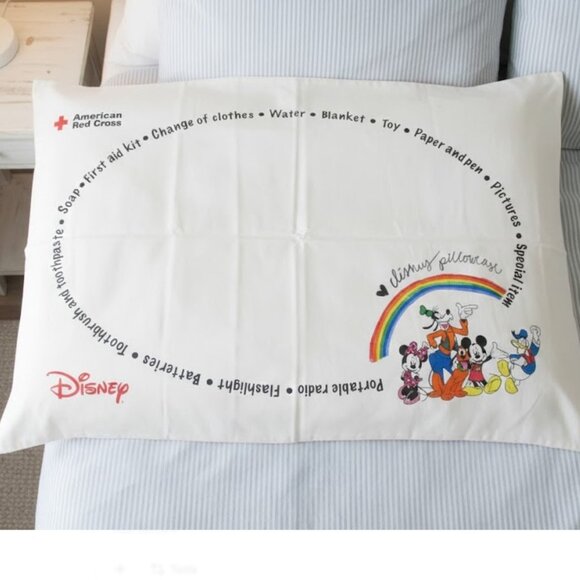 Disney Pillow Case American Red Cross First Aid Kit Supplies List RARE - Picture 1 of 11